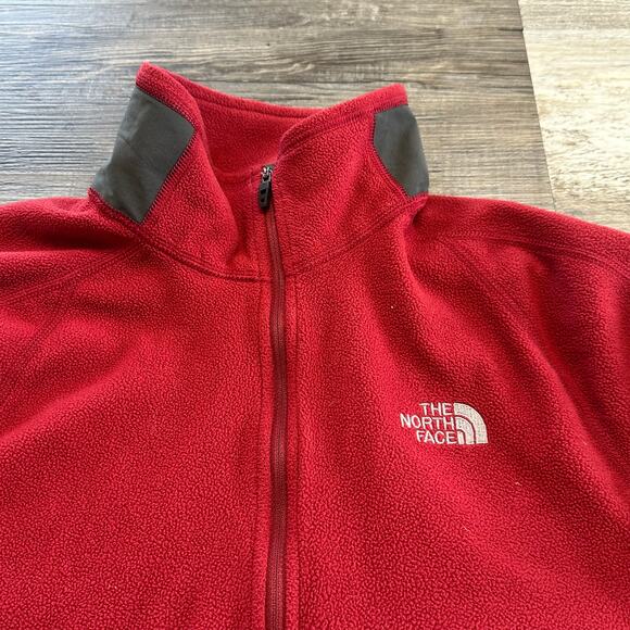 The North Face Flash Dry Red Mens M 1/4‎ Zip Pullover Fleece Zip Pocket Gorpcore - Picture 9 of 11